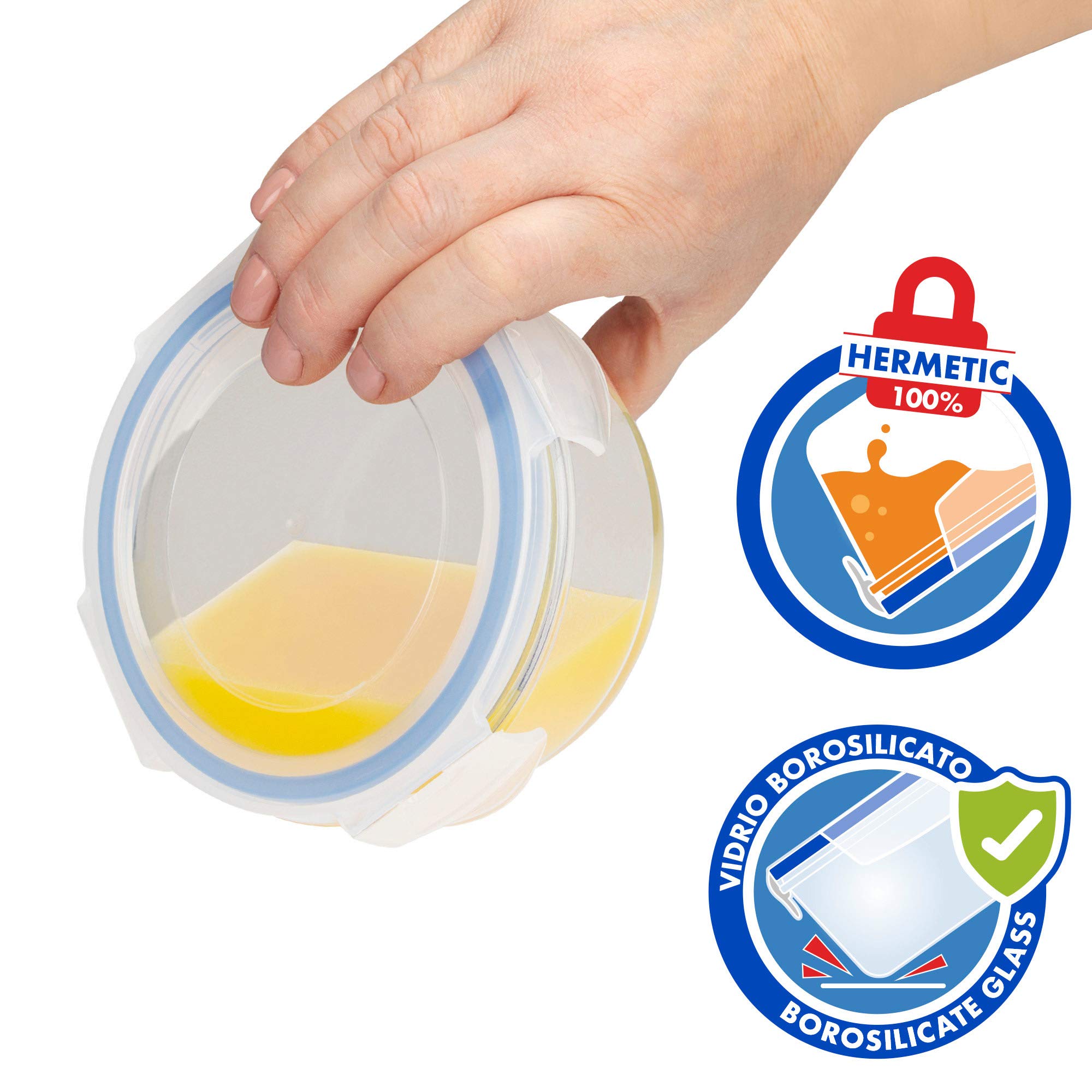 Avalo Vershoudbakjes Glas 10 Delig Geschikt voor Diepvries & Magnetron - Meal Prep