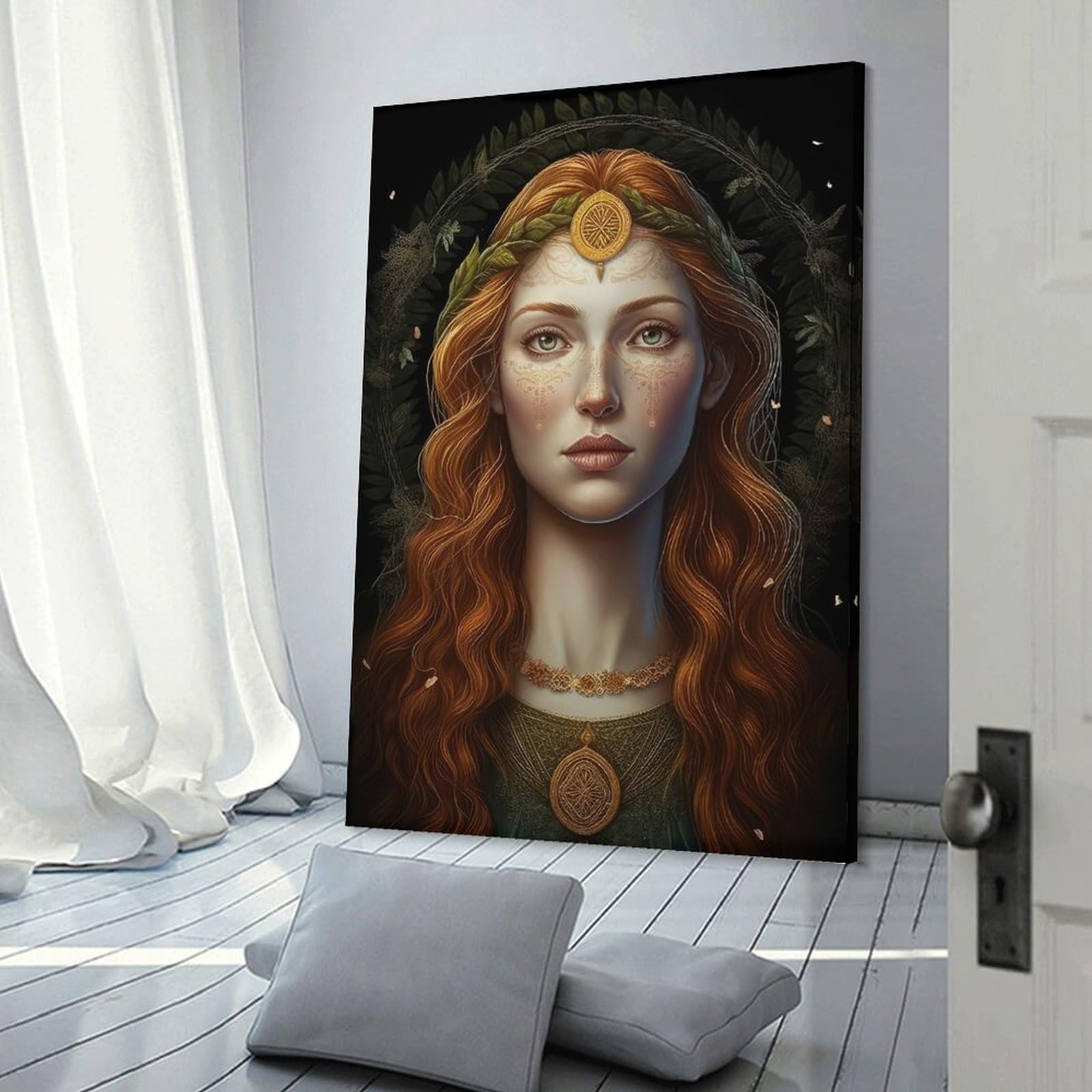 Junmoney Brigid Room Decor Wall Art, 24x36inch(60x90cm), for Front Hall, Corridor Or Welcome Spaces, A Neat Decor Update for Hallways