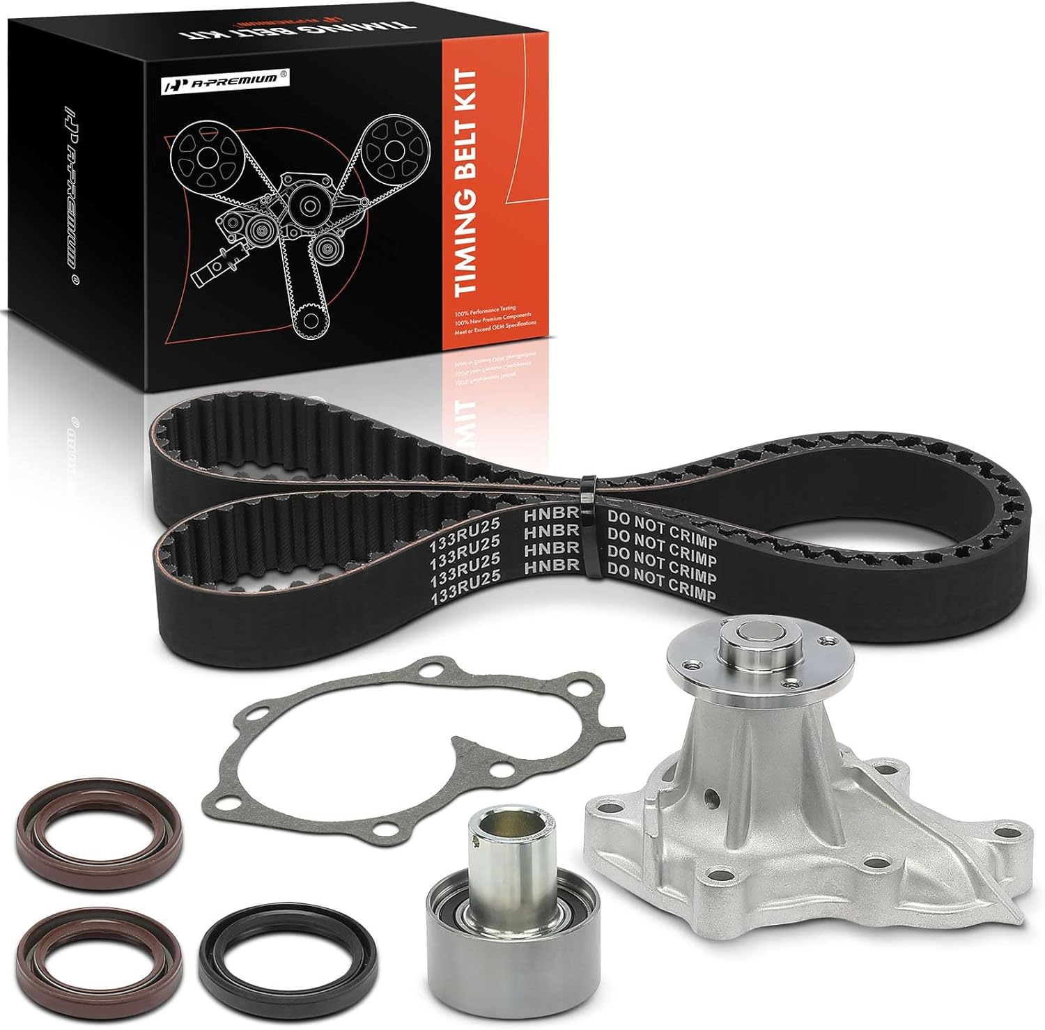 A-Premium Engine Timing Belt Kit with Water Pump Compatible with Nissan Quest 1999-2002 & Mercury Villager 1999-2002 - 3.3L