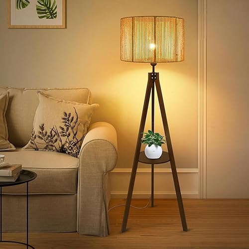 Miniatura 2 de Lámpara colgante enchufable de ratán con cable de enchufe, lámpara colgante bohemia con lámpara de mimbre bohemia tejida a mano, pantalla de