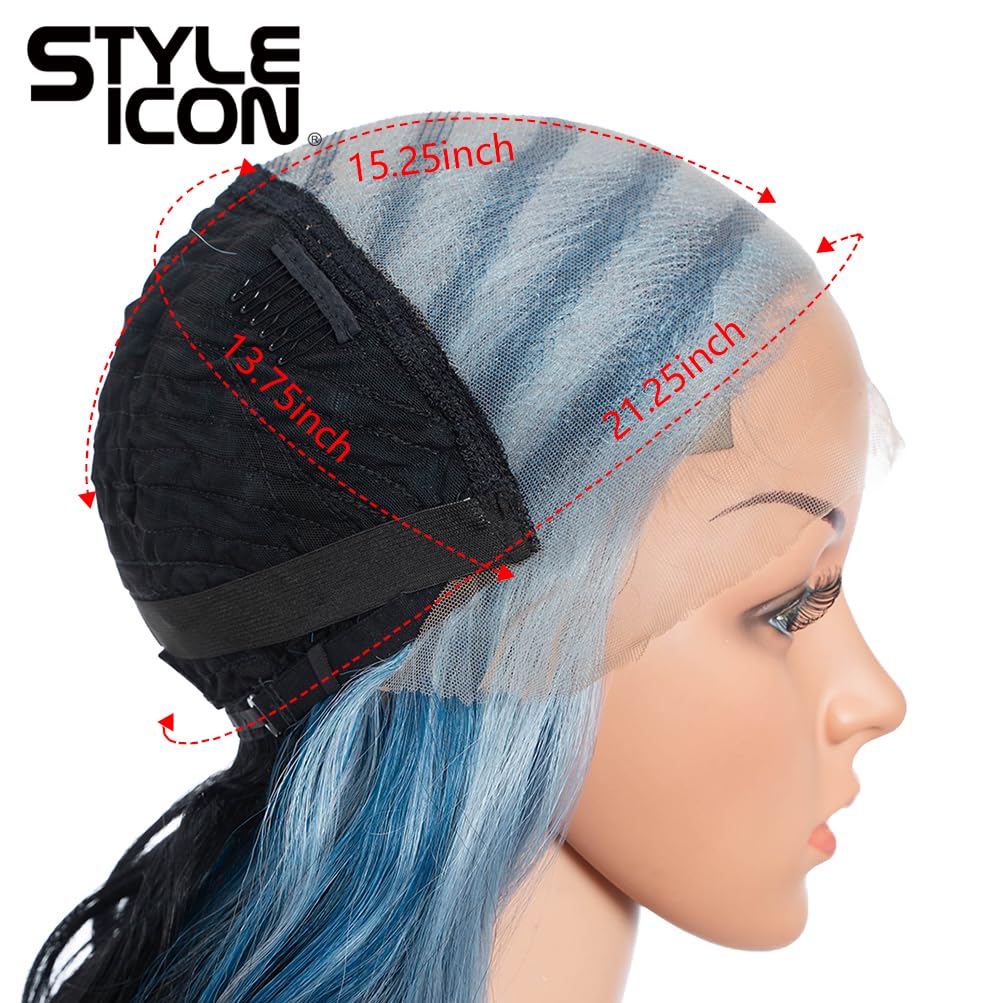 Style Icon 13x7 Lace Frontal Wig 12” Short Wavy Free Part Wig High Temperature Heat Resistant Synthetic Hair