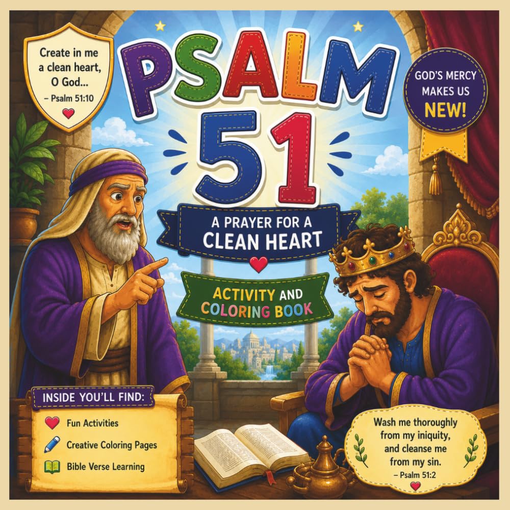 Psalm 51: A Prayer for Clean Heart Activity Book