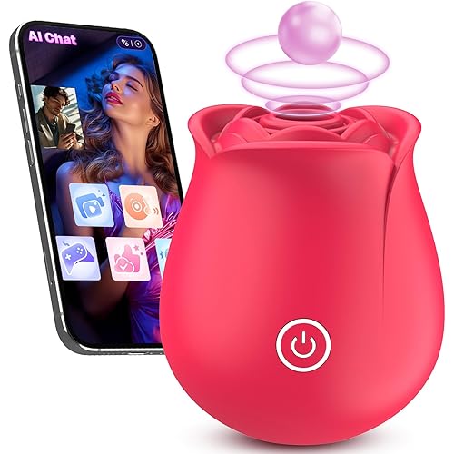 Sex Toys Vibrator for Women - Allovü Rose Sucking Vibrator Sex Nipple Toys with 9 Suctions, G-spot Dildo Vibrators Rose Sucker, Clitoral Stimulator for Women Female Couples Adult Sex Toy Games