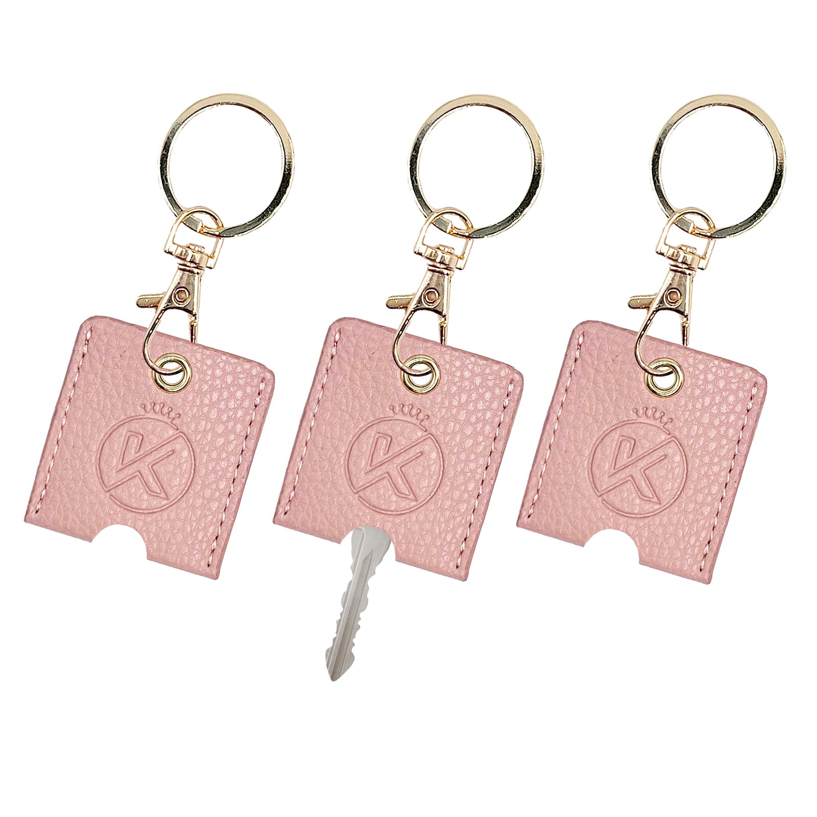 Soft Leather Key Sleeve, 3pcs Keychain Key Fod, Protector for Broken Car Keys