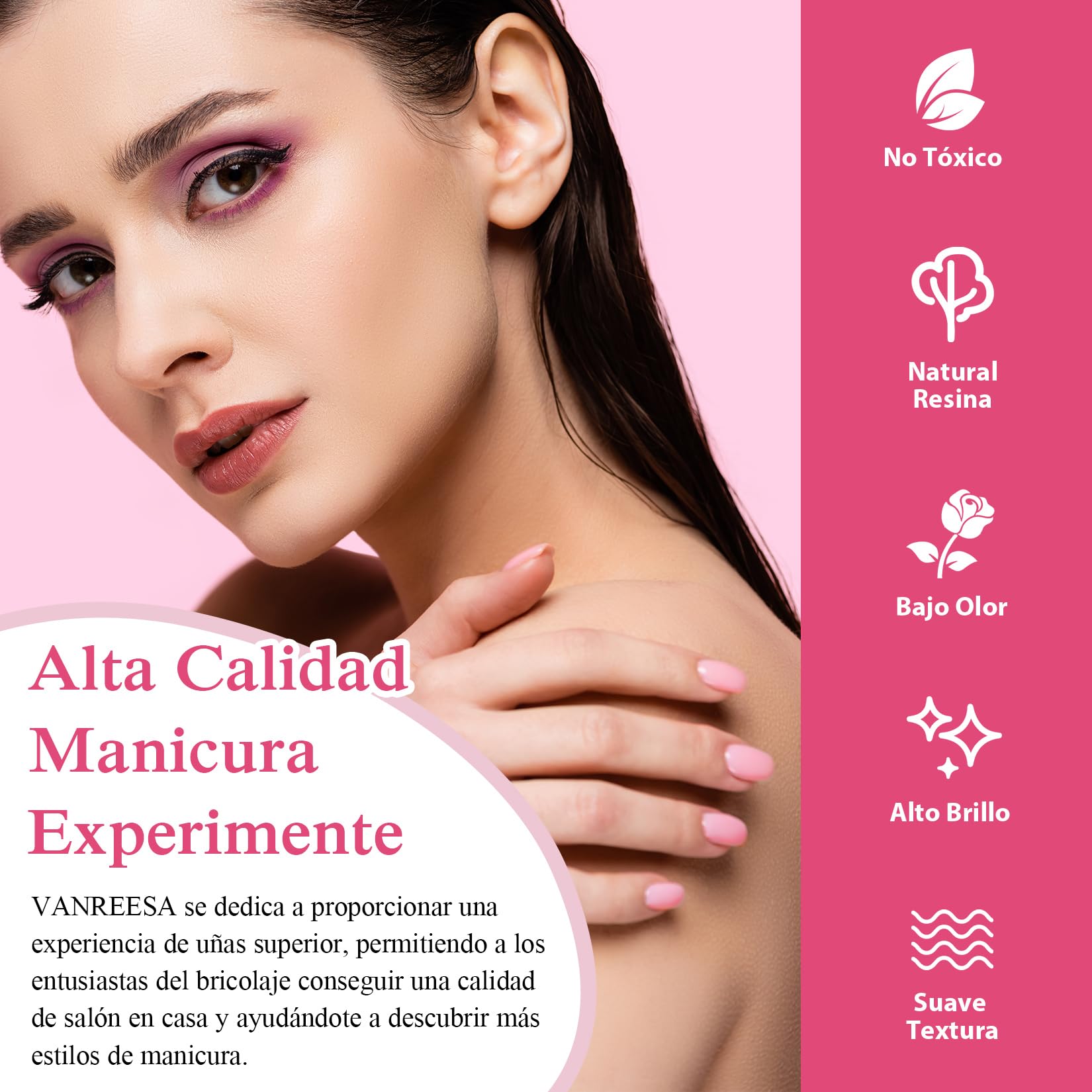 VANREESA Uñas Semipermanentes Kit Completo y Lámpara U V 24 Colores Kit Uñas Semipermanentes con Base Top Mate Top Coat Kit Manicura Semipermanente para Principiante