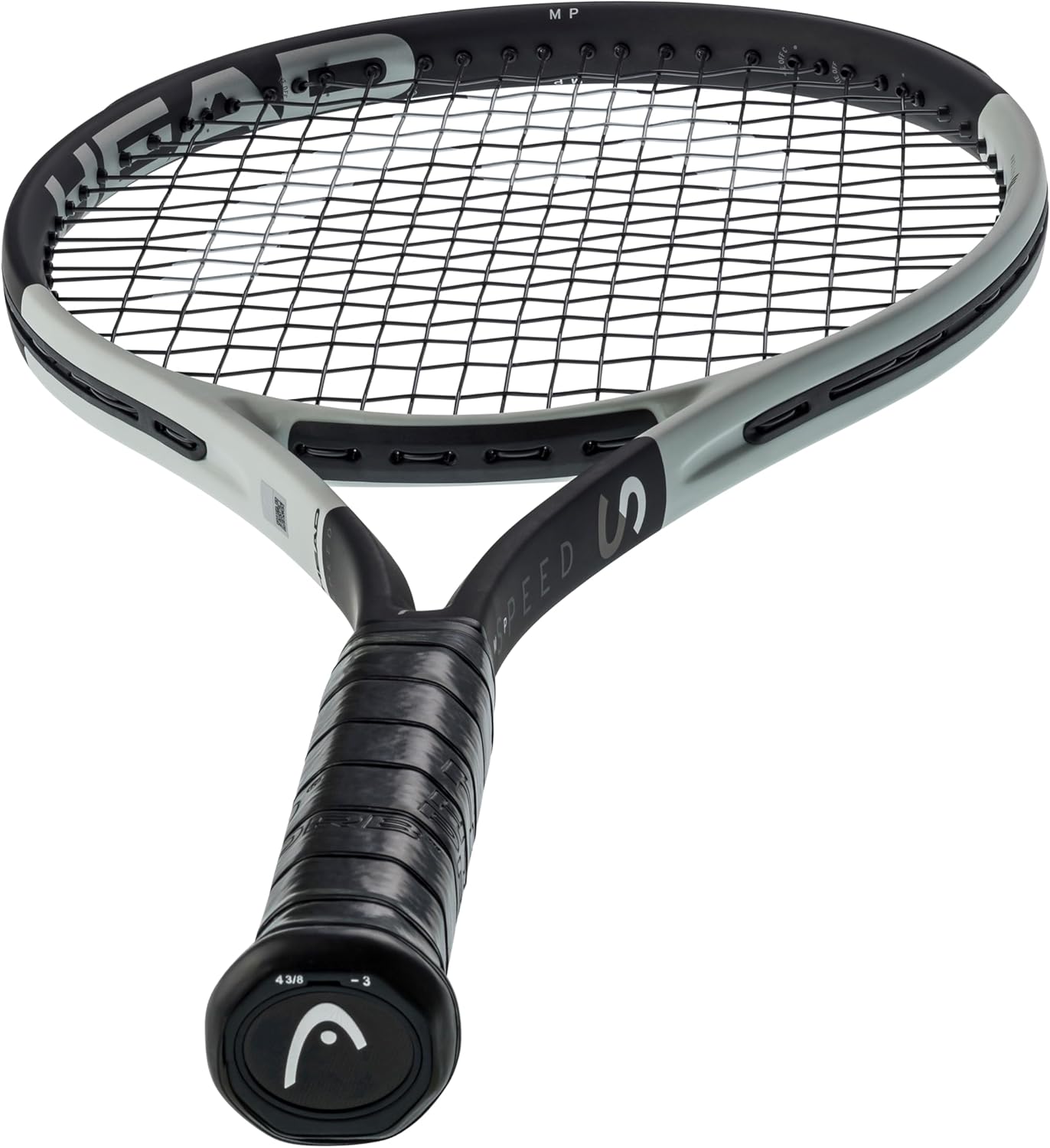 HEAD Speed MP 2024 Tennis Racquet - Strung Mid Tension with Velocity 16 Gauge, 4 1/4" Grip