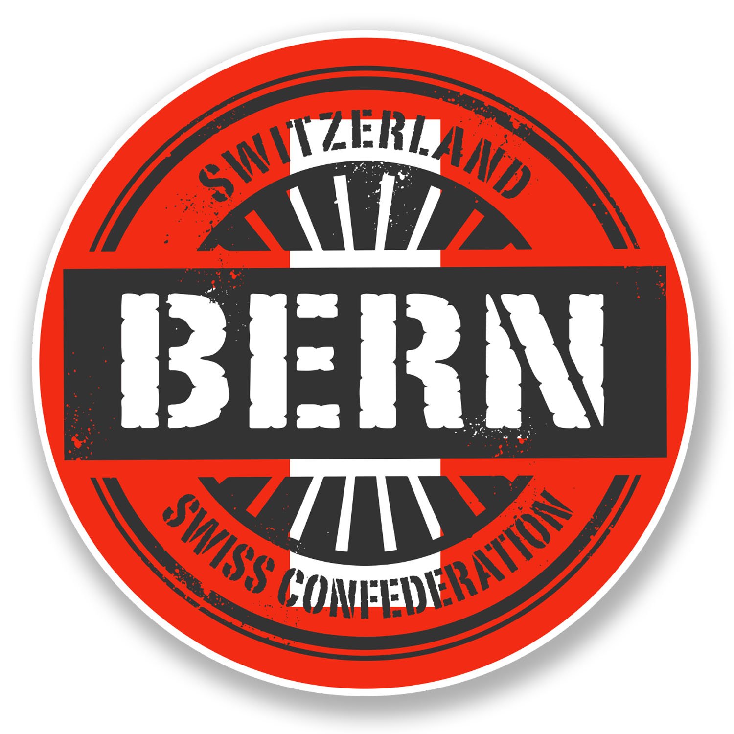 Destinationvinyl Multi 2 X Bern Switzerland Vinyl Sticker Decal Luggage Travel Laptop Tag Label #6725 (10Cm X 10Cm)