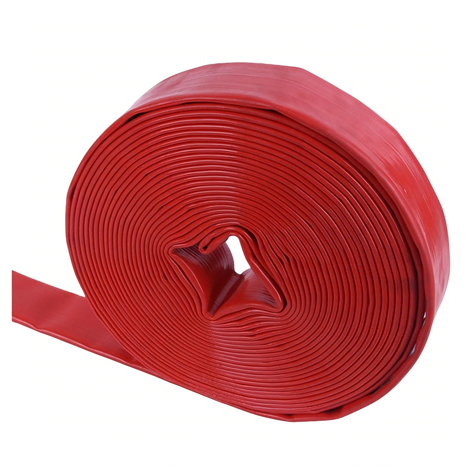 Manguera de drenaje multiusos recubierta de PVC flexible para descarga de bomba de agua, aplicaciones de retrolavado de piscinas y remojo plano 50m 2-inch
