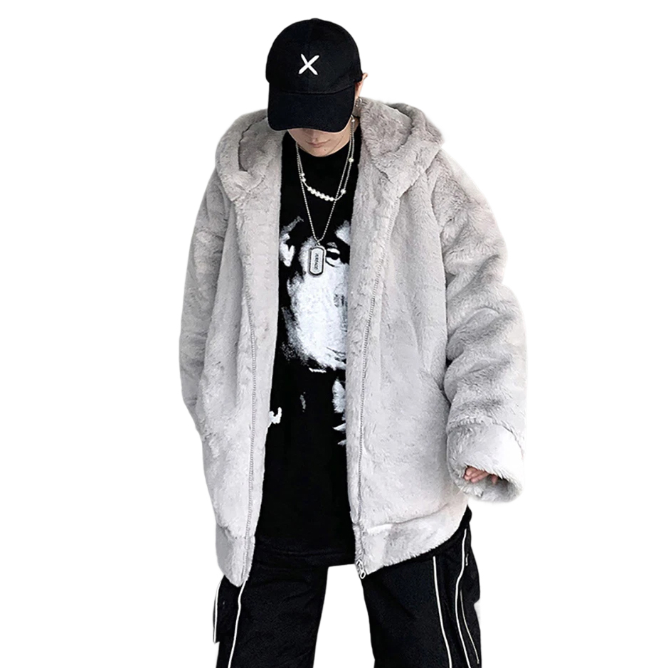 Amazon | [Asisebom] ボアジャケット メンズ 白 フリースジャケット