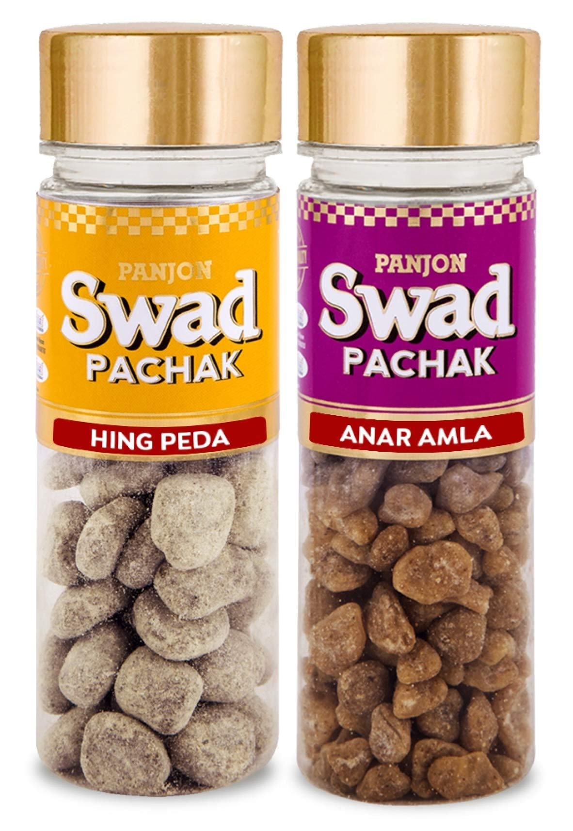 Panjon Swad Hing Peda & Anar Amla Pachak (Mukhwas Mouth Fresheners) 2 Bottles, 240g