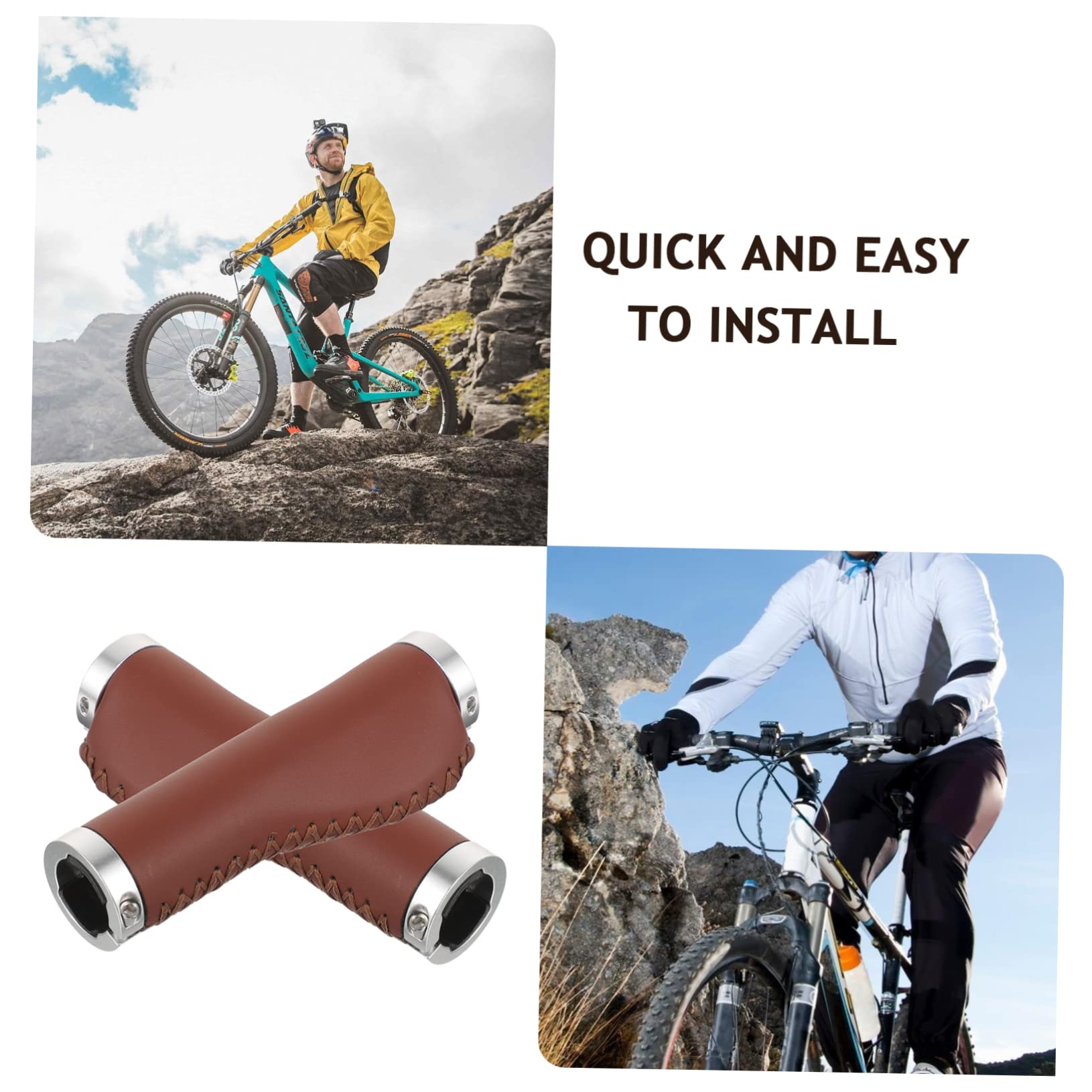 Happyyami 4pièces Poignées Antidérapantes pour Vélos Couvre Guidon Ergonomique pour Mountain Bike Et Vélo Accessoires De Cyclisme Confortables