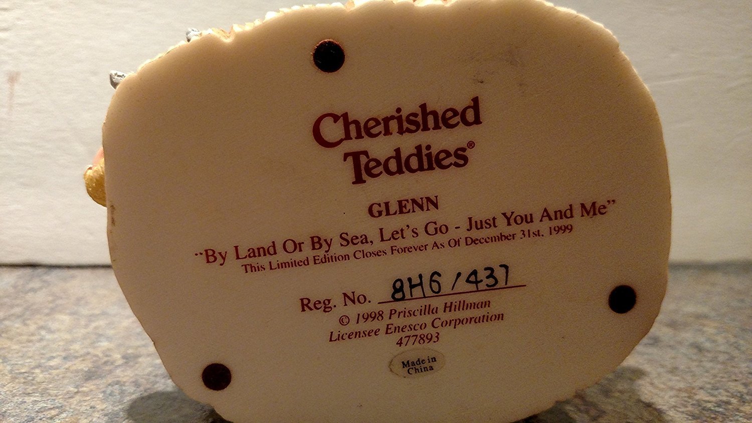 Amazon.com: Cherished Teddies 1998 Glenn By Land Or By Sea 477893