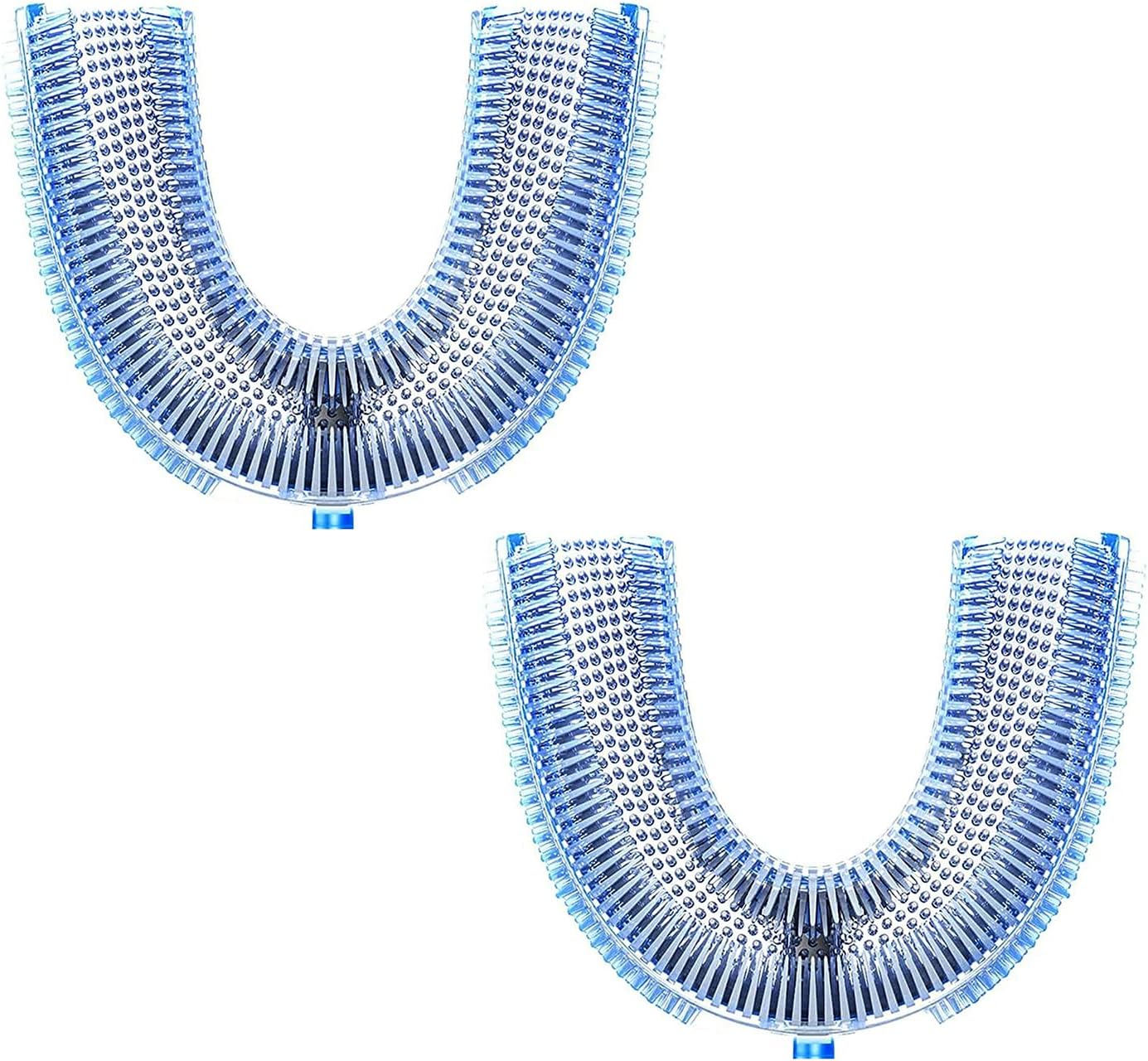 2 Pcs Silicone U-Shaped Toothbrush Replacement Head Compatible with Ultrasonic Toothbrush,360 Degree Silicone Head for Teeth Cleaning, Sonic Toothbrush Tool Head Accessories for Adults