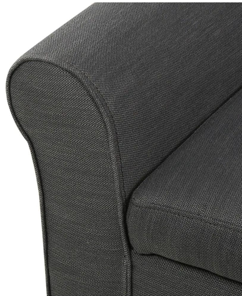Image of Sofa Couch Poufffe Storage 50 inch Inches Ottoman Tufted roll arm Support Storage Bench Multipurpose Seater for Living Room Guest Room Office