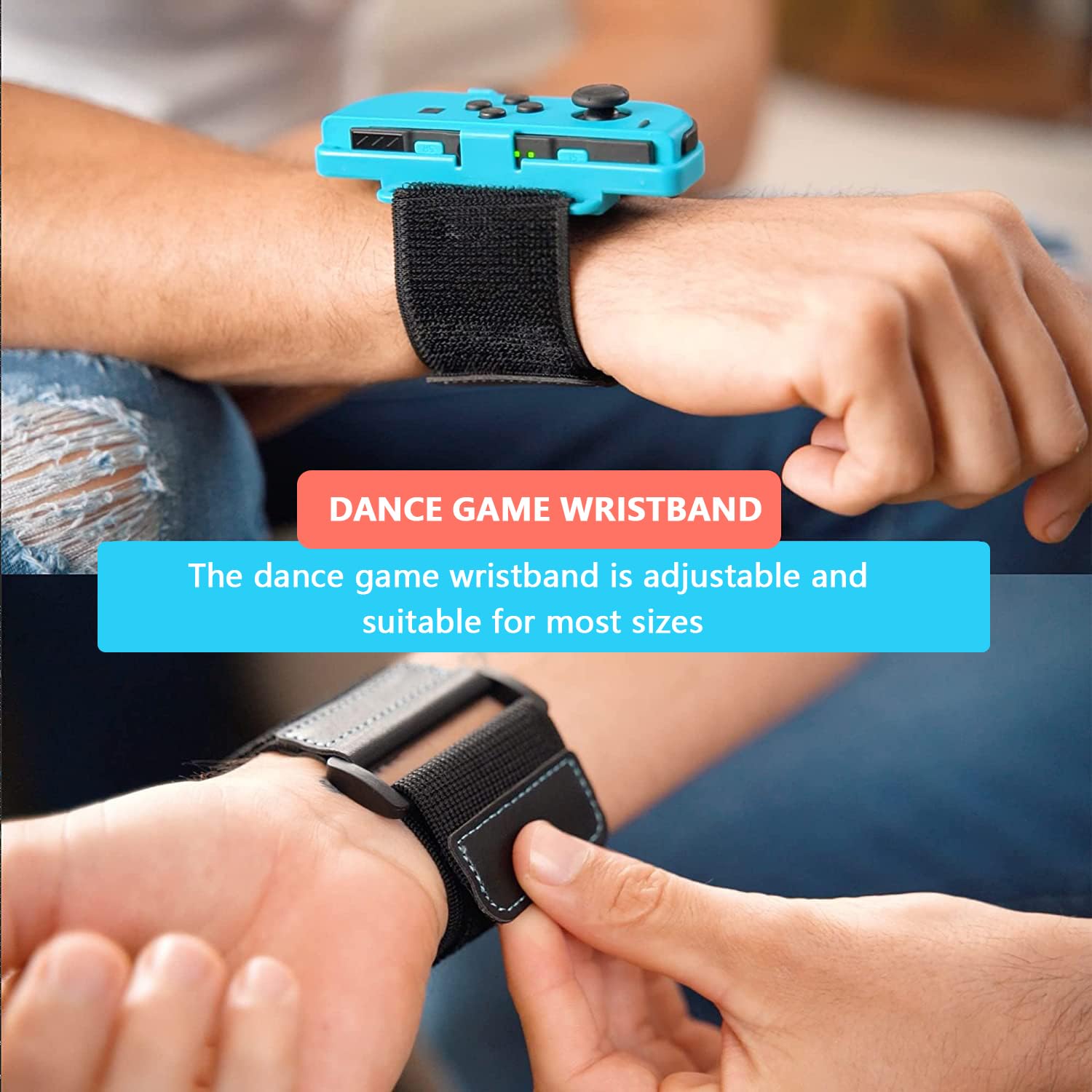 2 Pièces Just Dance 2024 Switch, Accessoire Just Dance 2024 Switch, Band pour Just Dances pour Adultes Enfants