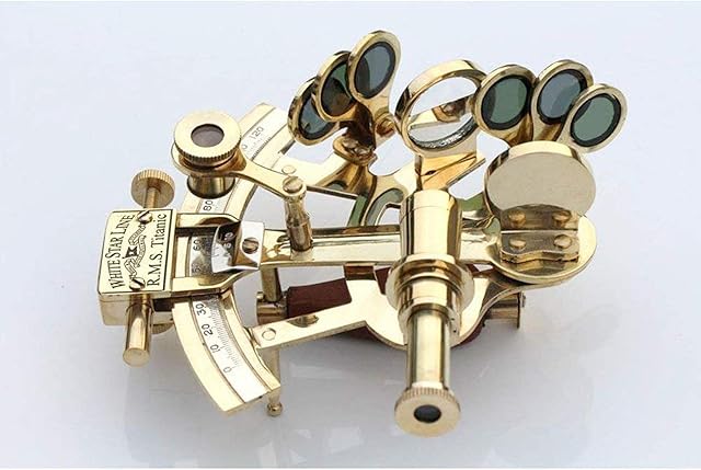 Titanic Memorabilia Brass 5"Sextant-White Star Line-Solid Brass Sextant