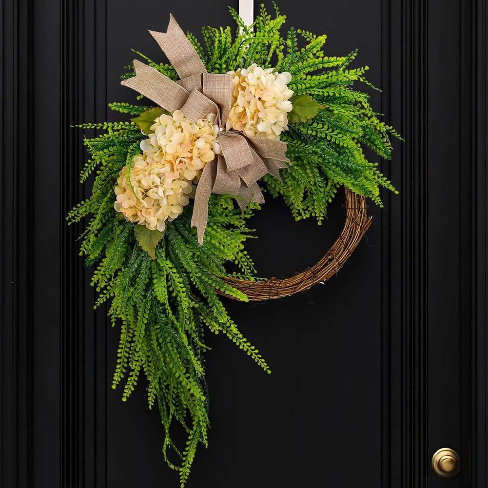 Künstliche Hortensien Girlande Rustikal – für deko für Hochzeitstorte & Wand – Boho Landhaus Stil – 60cm(A)