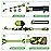 PLUSINNO Kids Fishing Pole with Spincast Reel Telescopic Fishing Rod Combo Full Kits for Boys, Girls, and Adults (Green, 150cm 59.05In)