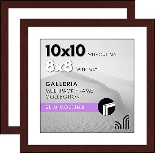 Vista 337 de Americanflat Portarretratos de 8 x 12 pulgadas con plexiglás pulido, juego de 2 portarretratos de 6 x 8 pulgadas con paspartú o para fotos de 8 x 12