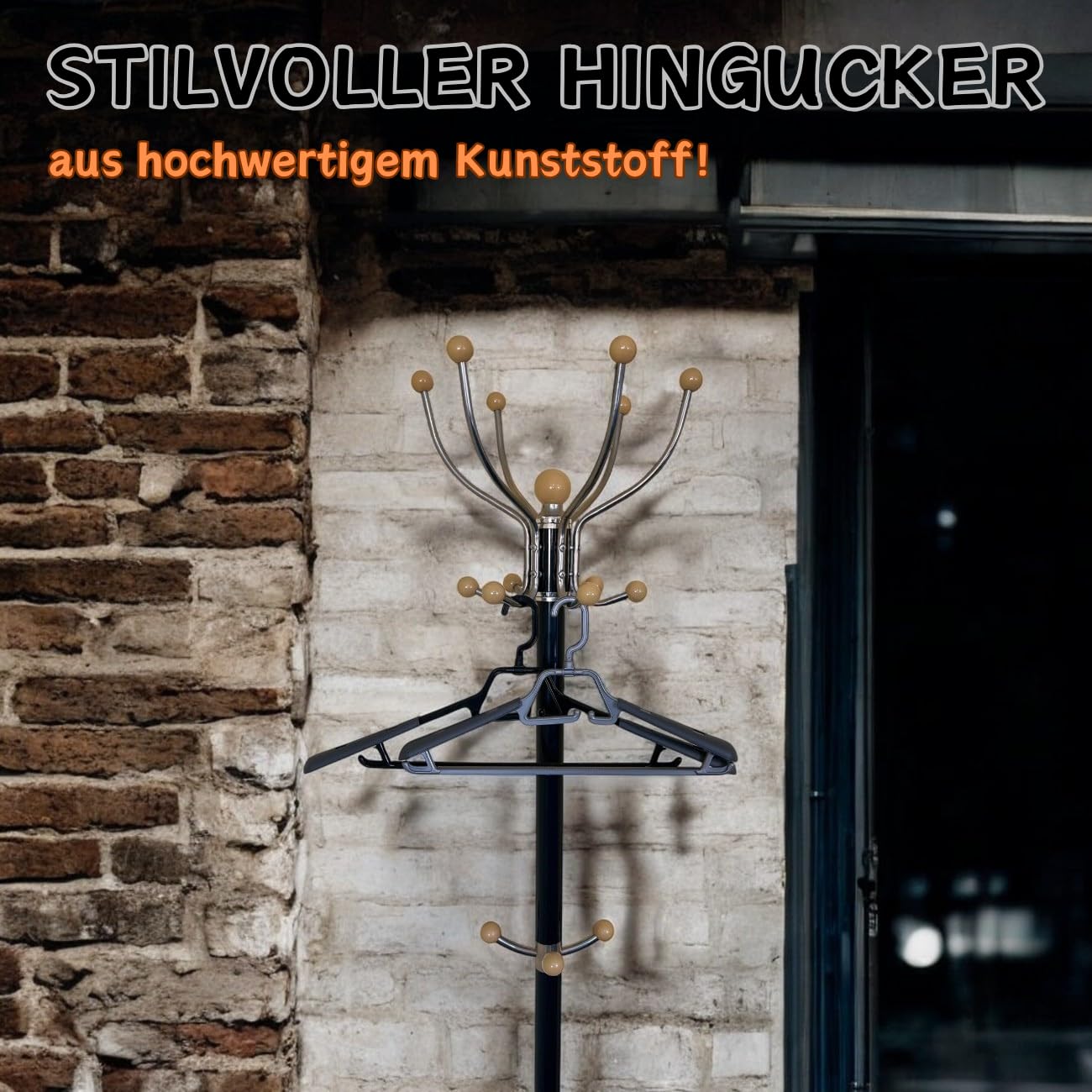 30er Set Kleiderbügel, Weiß/Anthrazit, drehbarer/einklappbarer Haken, ausziehbare/breite Auflagefläche, rutschfest, robust, stabil, Kunststoff, für Mäntel, Hosen, Krawatten, Blusen