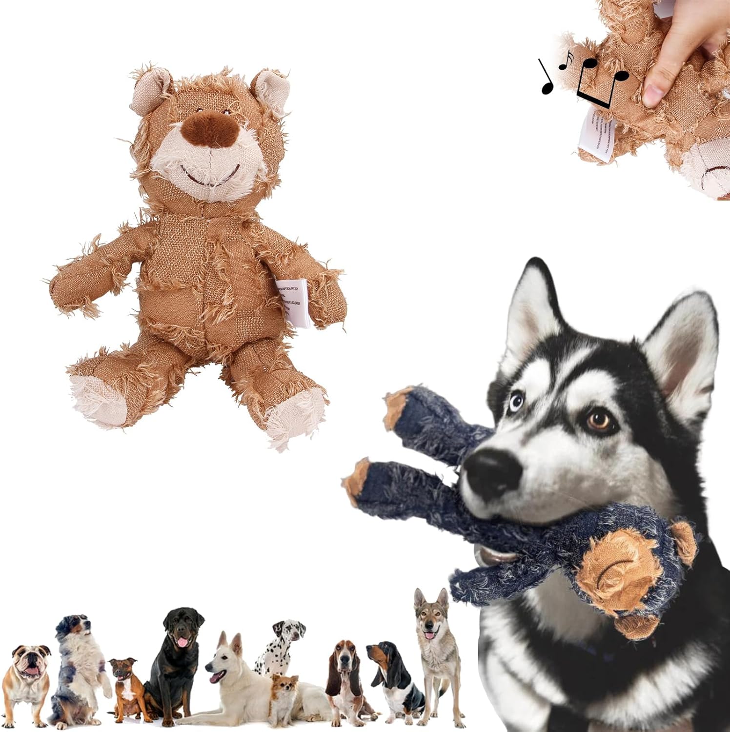 Indestructible Teddy Bear Dog Toy Bear Dog Toy Unbreakable Bear