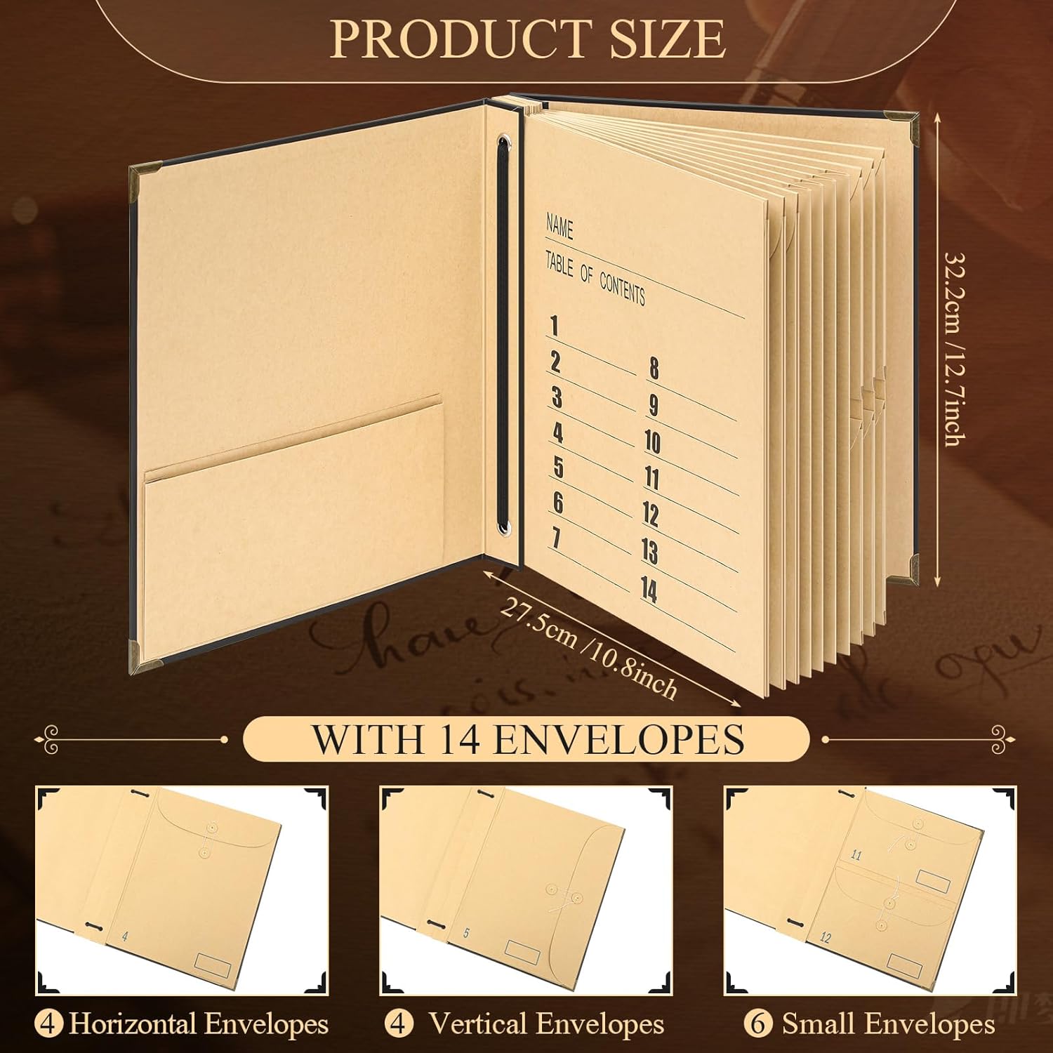 Marspark in Case I Die Binder Important Document Organizer with Labels, The Life Book Expanding Pockets File Family Document Binder for Papers, Birth Certificates, Letters, Photos, Passports(Black)