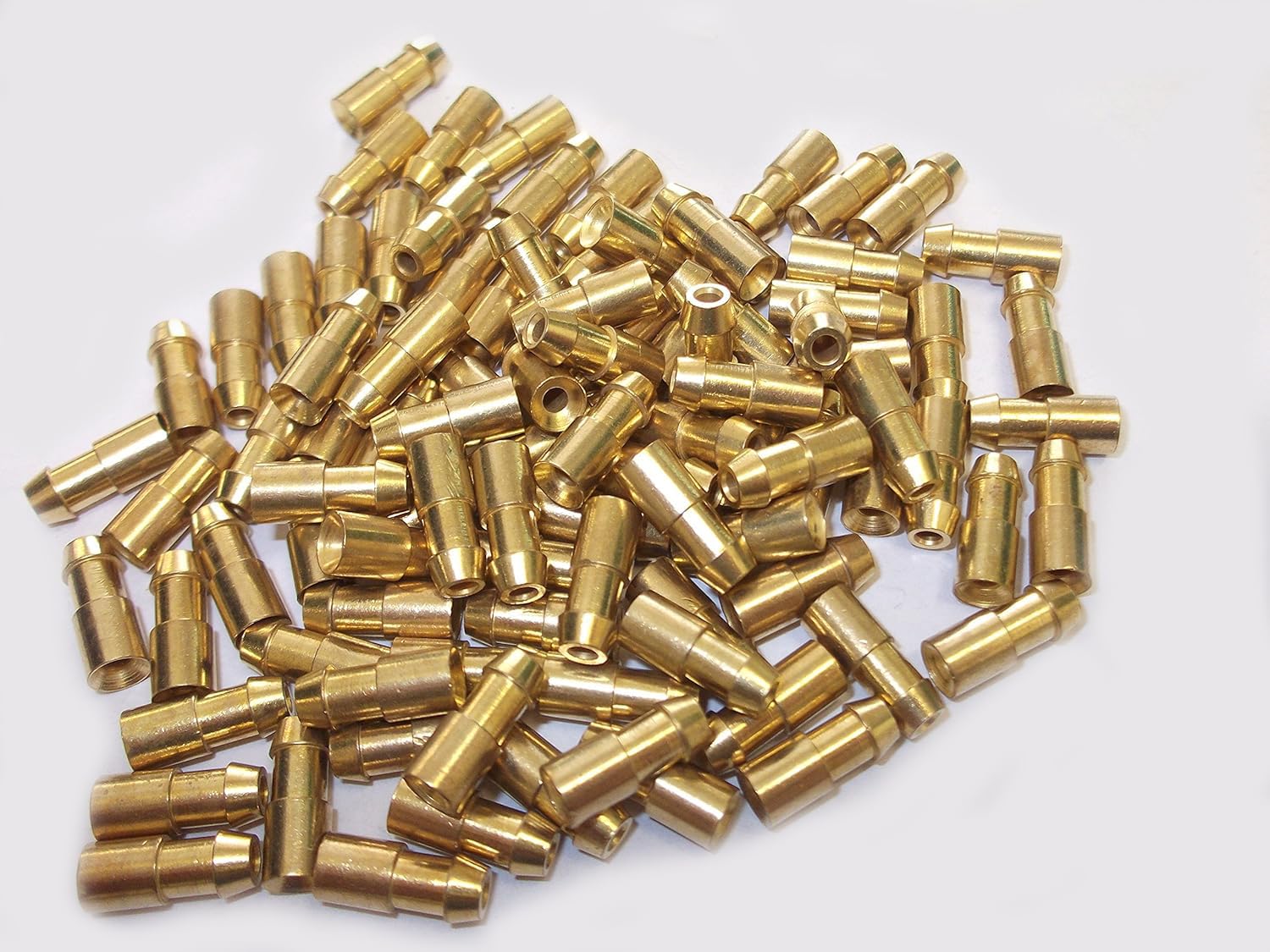 Ukcable-Ties Brass Bullet Crimp Wire Connector Classic Car Motorcycle Cable Terminals (100, 2.0Mm²)
