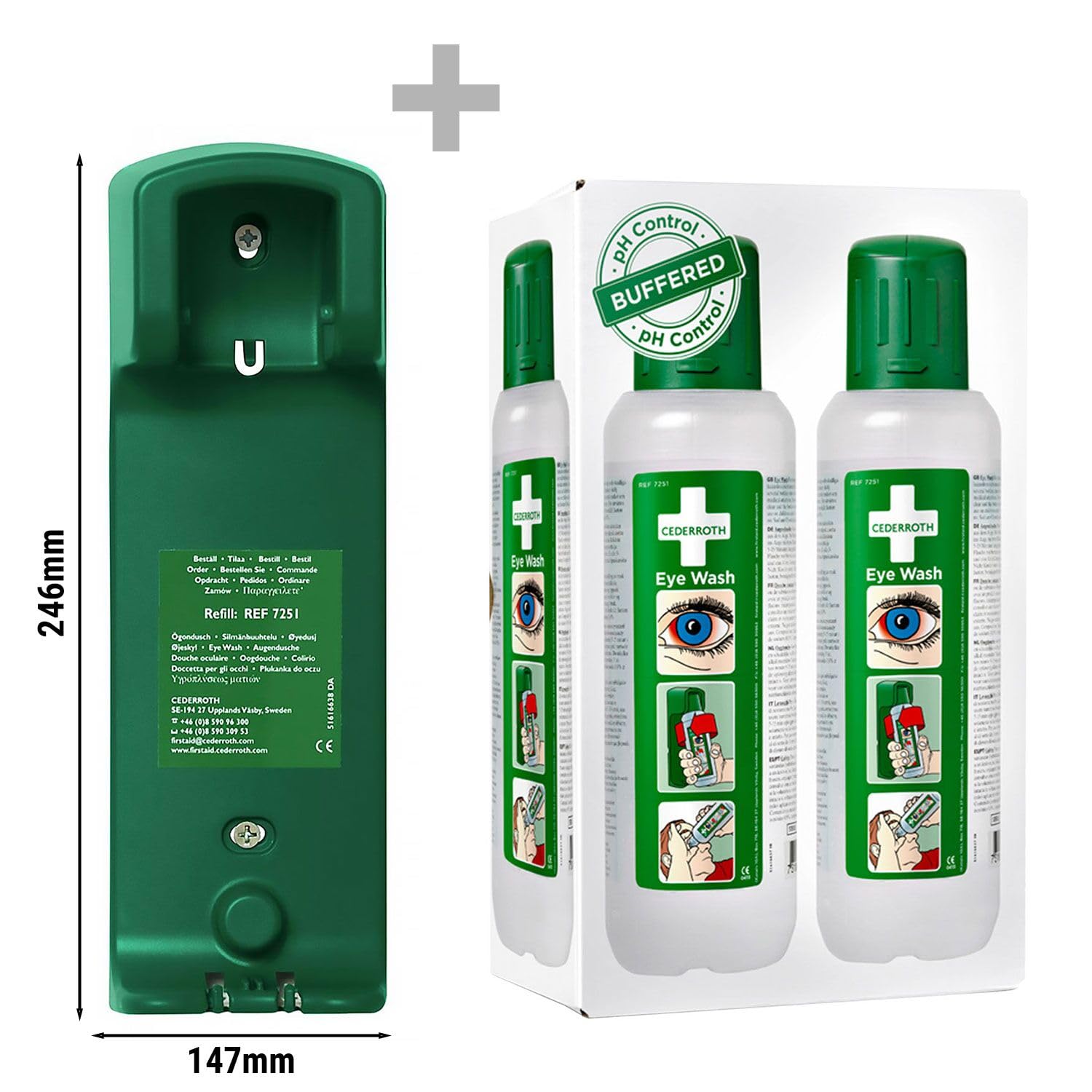 GGM Gastro Augenspülstation 2 Flaschen 500 ml 147x75x246 mm