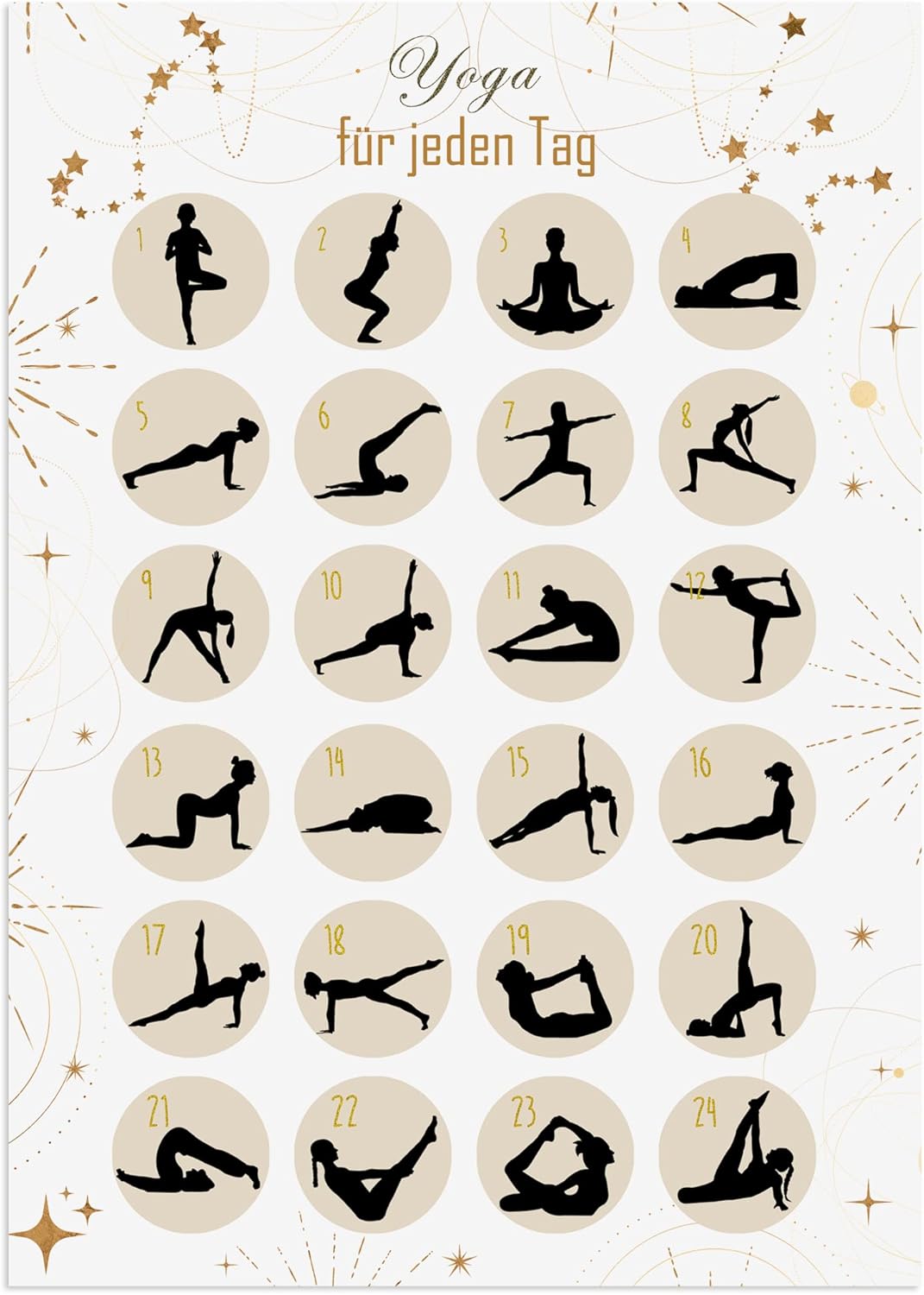Postcard Yoga Bright Yoga Exercises for Every Day DIN A6