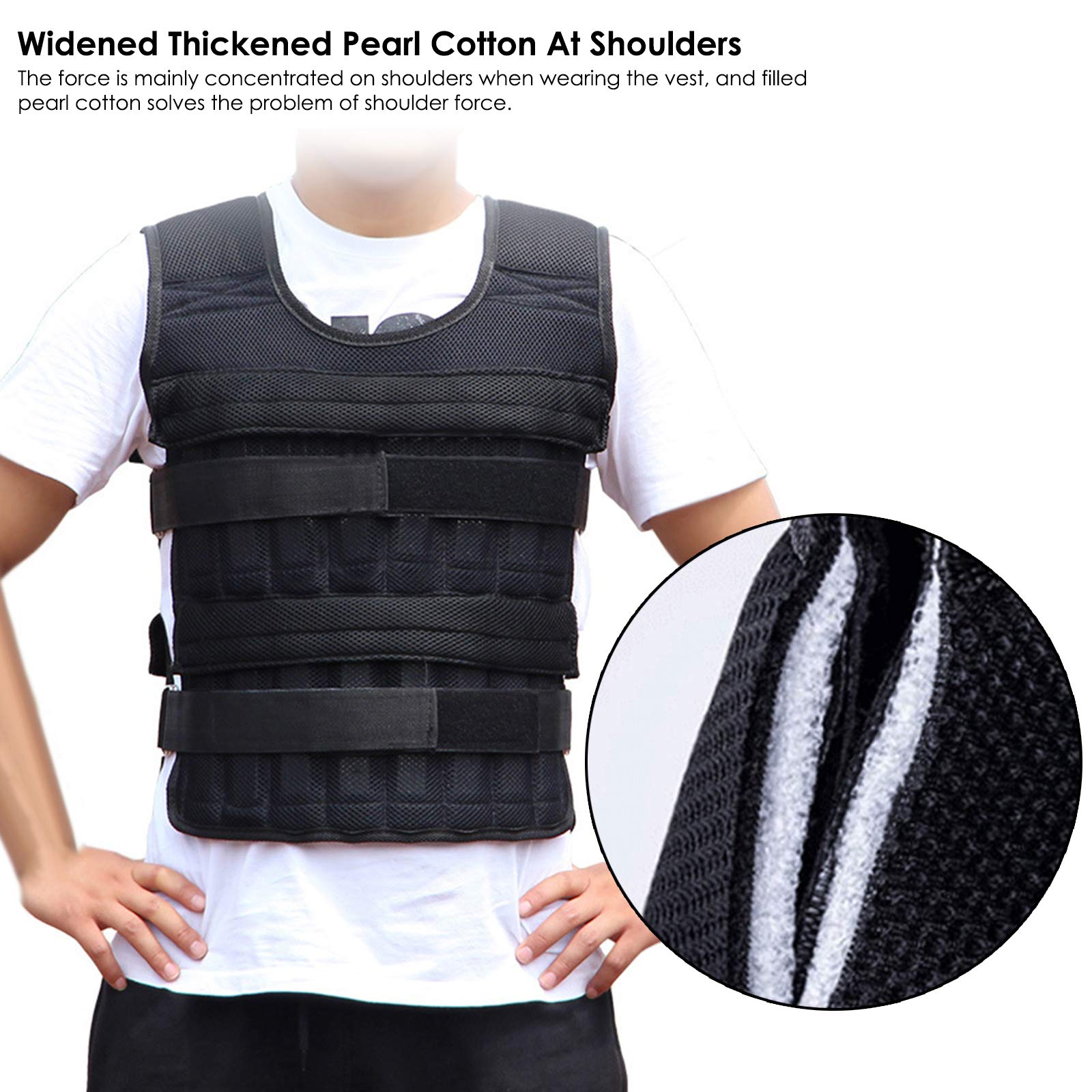 SOONHUA Weighted Vest, 20 kg, 40 kg, with 12 pockets for loading sand