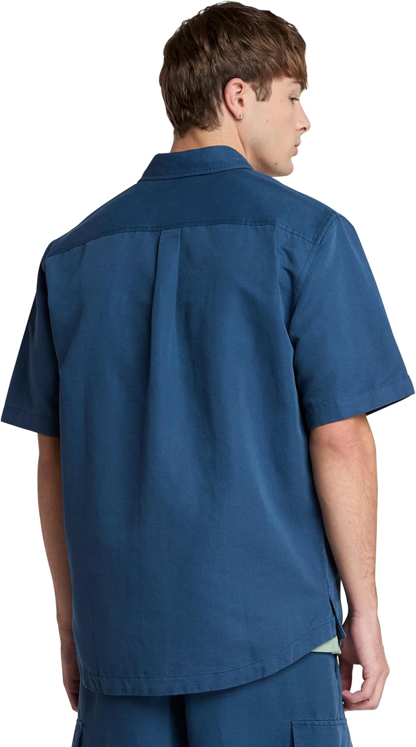 Timberland Mens Cotton Linen Utility Overshirt - Image 3