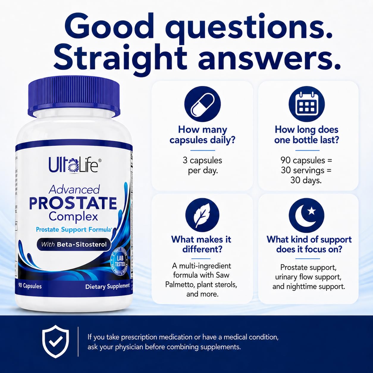 Advanced Saw Palmetto Prostate Supplement for Men with Beta Sitosterol Promotes Urinary Comfort, Sleep Quality & Prostate Health 90 Capsules — Amazon image 7