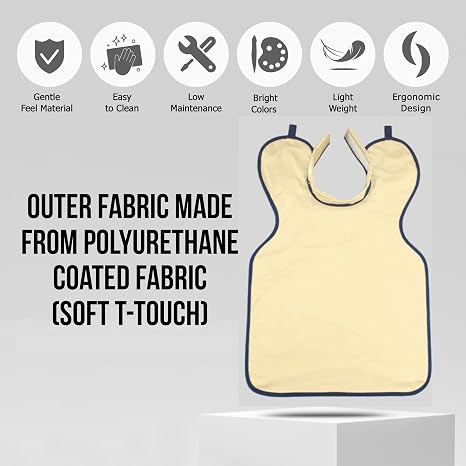 RADIATE Lead Apron for X-Rays - X Ray Dental Lead Vest with Thyroid Shield Radiation Protection Collar - One Size Fits All Adult and Kids Apron for Dentist Xray Machine, Radiology Equipment, Lab-Beige