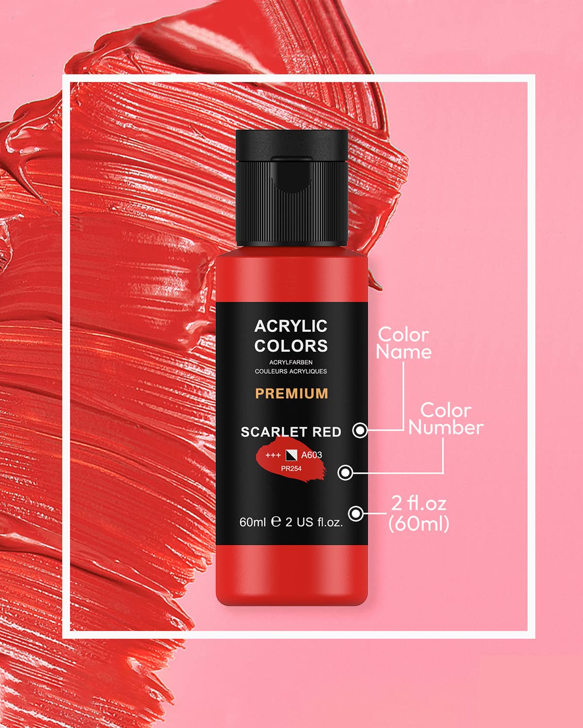 Buy Fantastory Acrylic Paint Set, 24 Classic Colors(2oz/60ml