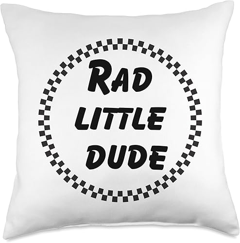 Miniatura 5 de rad little dude throw pillow Almohada decorativa para habitación, 16 x 16 pulgadas, multicolor