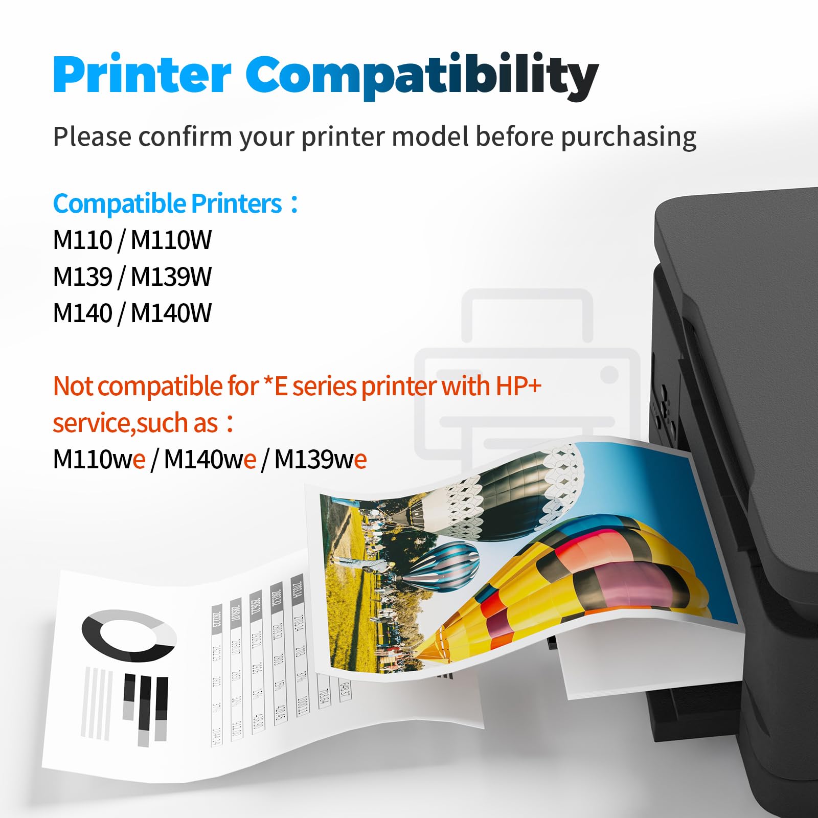 141A Toner Cartridge High Yield (with Chip) Replacement for HP 141A Toner Cartridge for HP Pro M110w MFP M139w M140w Toner (1 Black) - 3