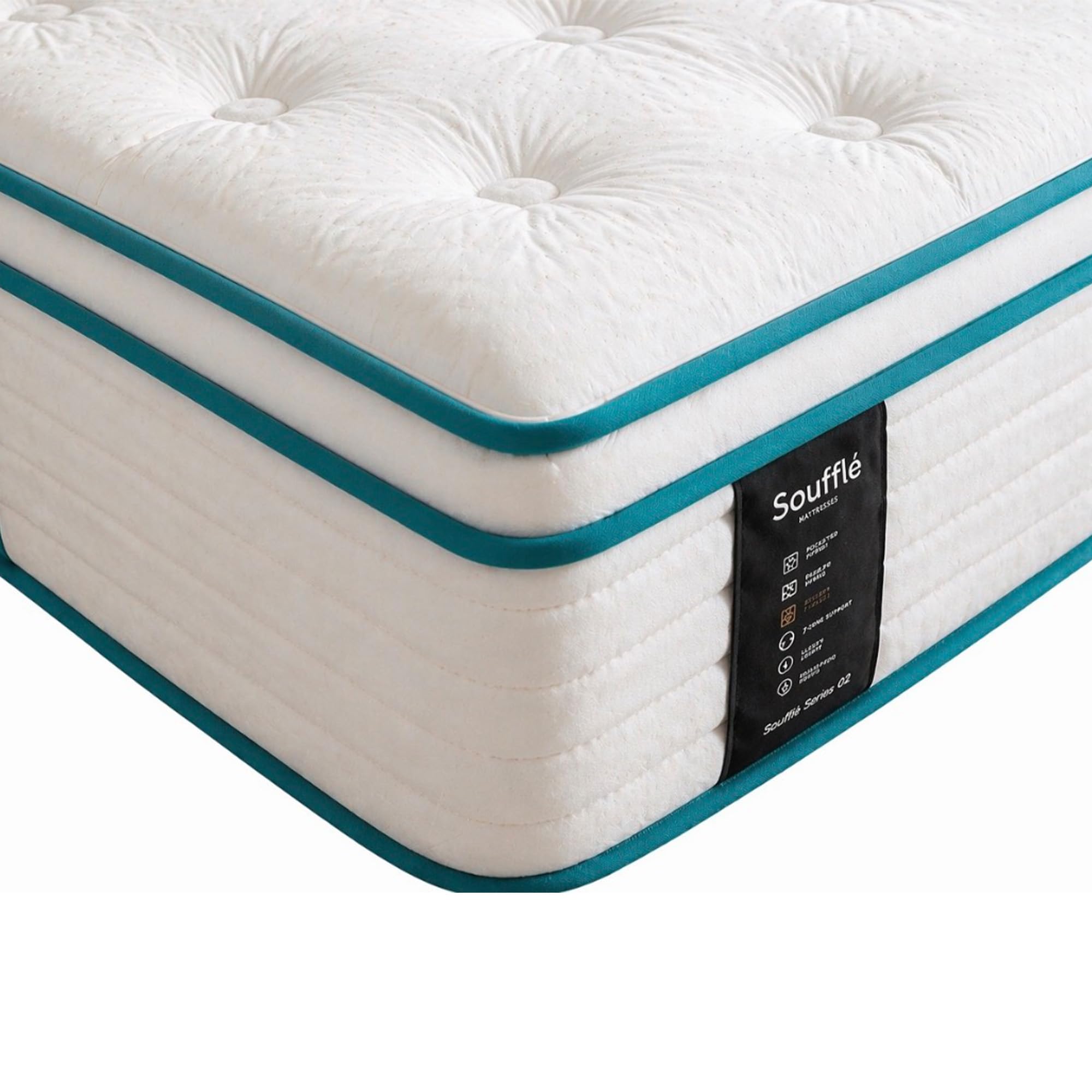 SANA SLEEP 5FT King Mattress, 11 Zone Orthopedic King Mattress, Pocket Spring Mattress, Motion Isolation, Pressure Relief, Supportive & Comfortable, 150x200x27 cm