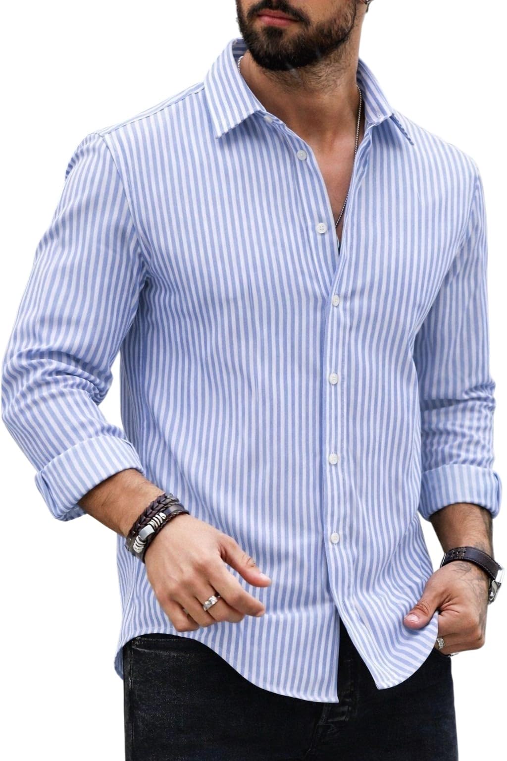 belpatra Striped Casual Regular Fit Shirt for Men| Men Full Sleeve Shirt-picture-50