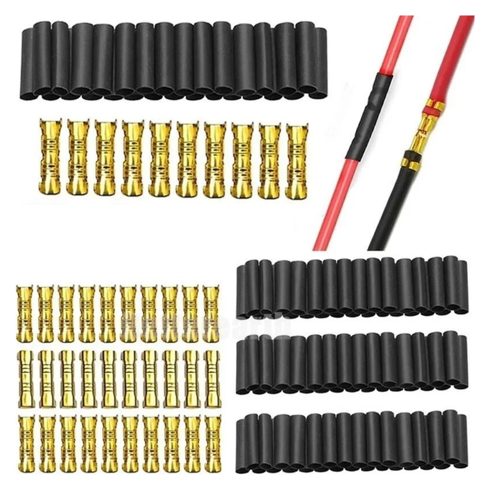 VWWJCCRO 200PCS U-shaped terminal tab cold inserts connectors cold terminal small teeth fascia terminal,0.5-1.5mm2
