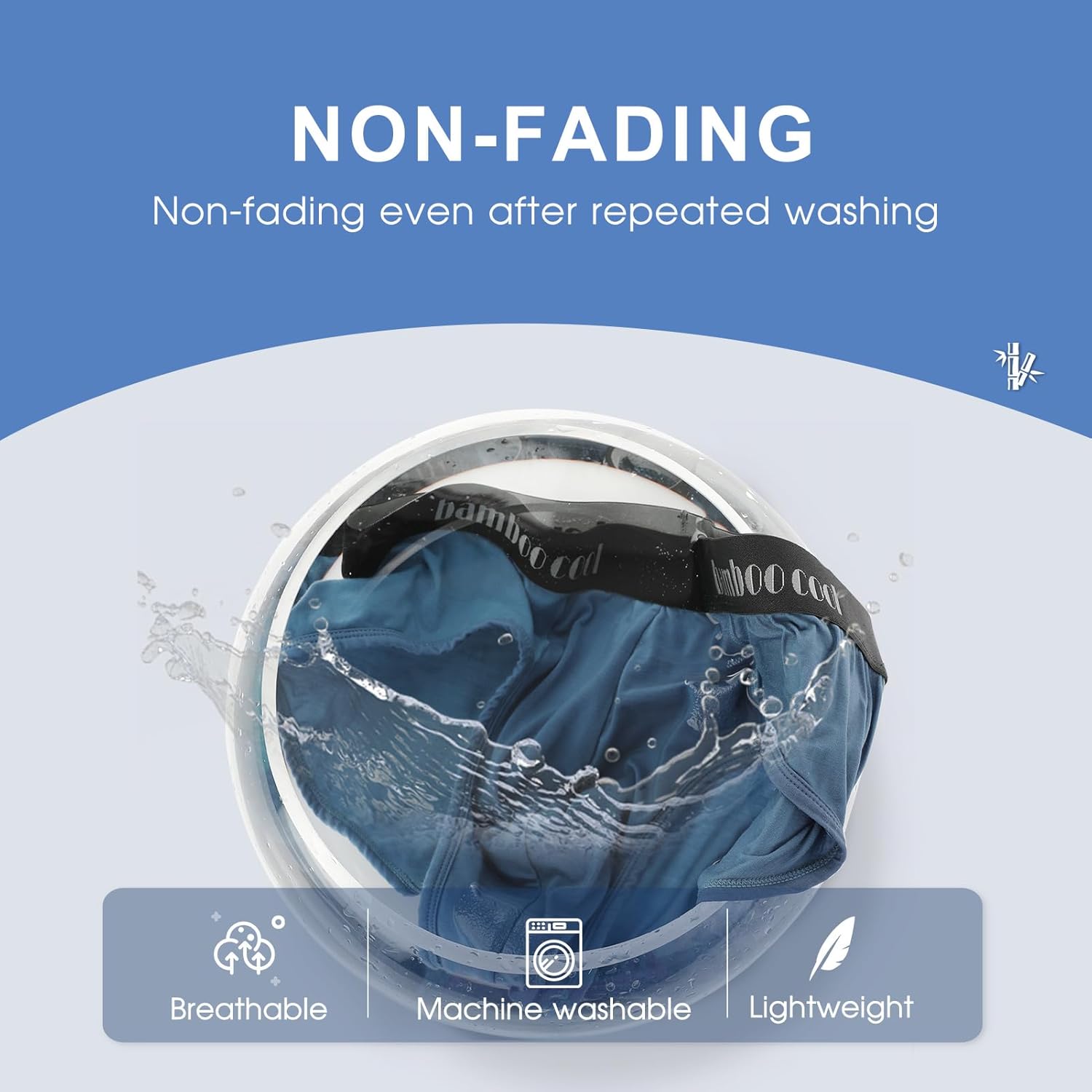 BAMBOO COOL Men's Tagless Briefs Coverd Waistband Comfort Soft Underwear with Contour Pouch Breathable Underpants, Multipacks - Image 4