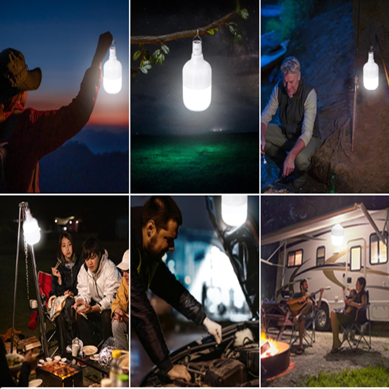 LETOUR Lanterna LED Campeggio 10400 MAh: Luce Magnetiche 5 Modalità + Power Bank Per Esterni - 4