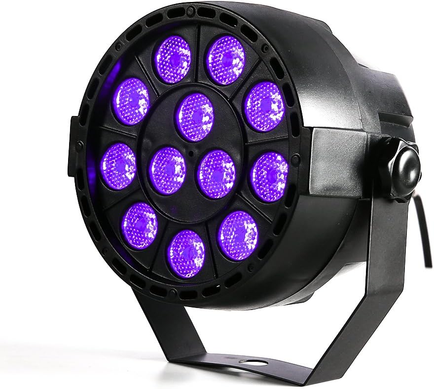 LED Black Light 36W UV Lighting Par Lights Glow in the Dark Supplies Blacklight For Christmas and Birthday Party Wedding Stage Controlled By DMX