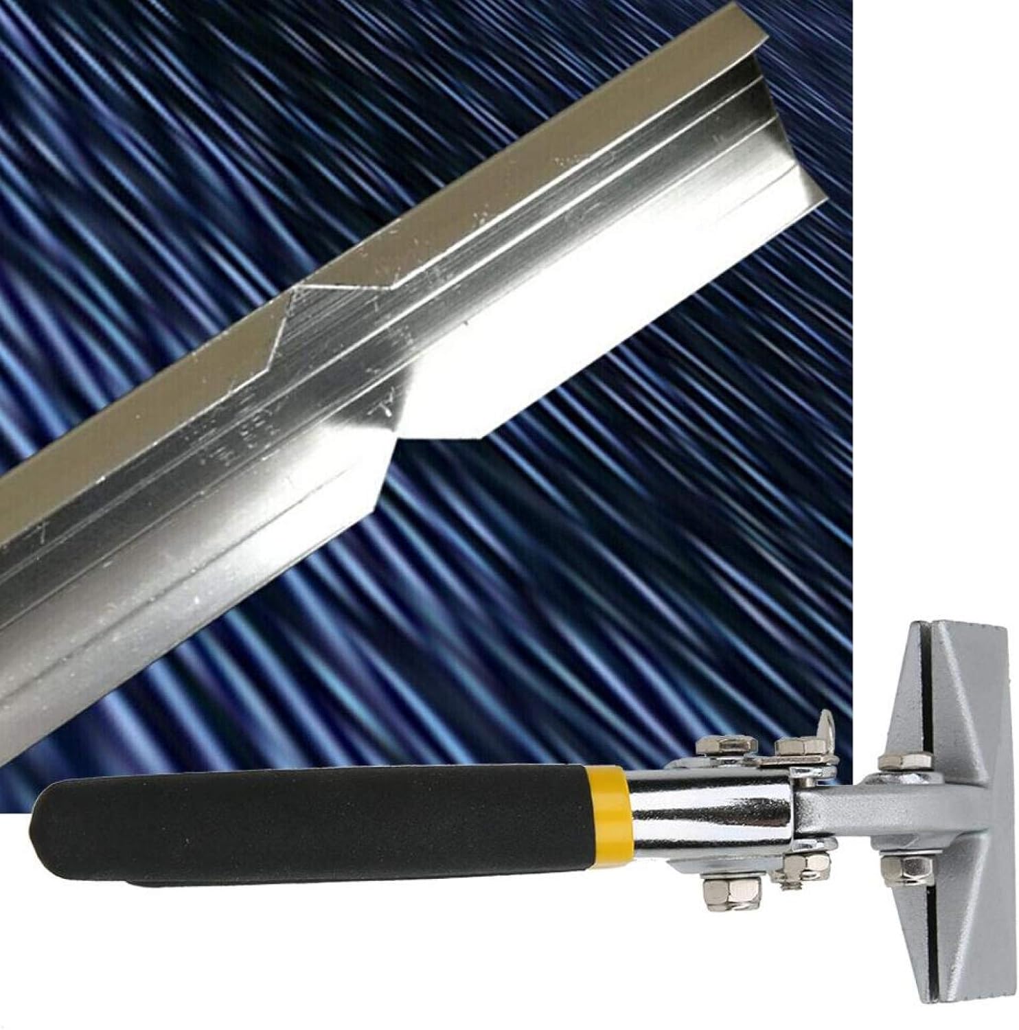 Sheet Metal Bender Straight/Curved Handle Hand Seamer for Metal Straight/Curved Jaw for Stainless Steel(Curved)
