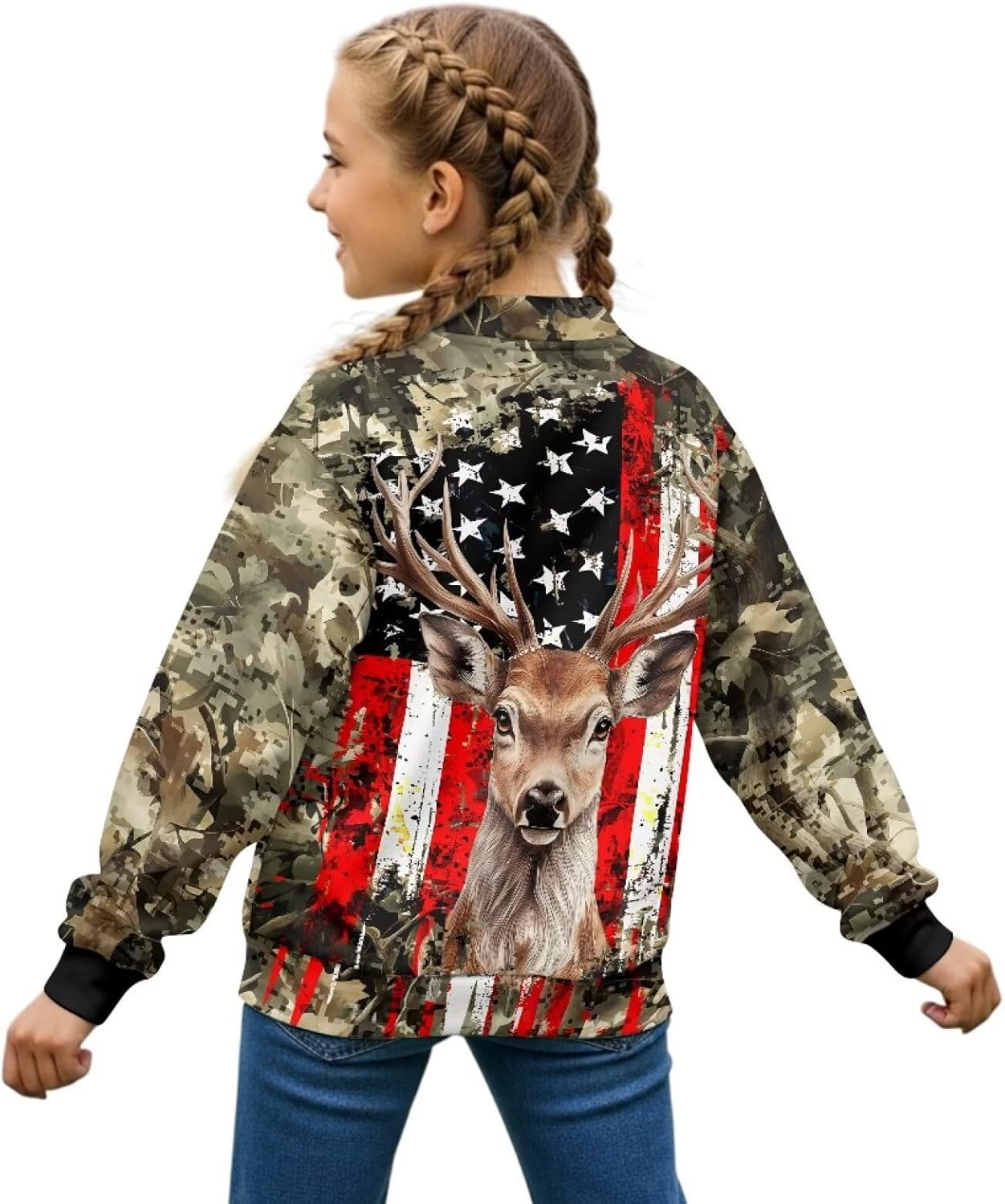 Unisex Baseball Varsity Coat for Boys Girls Fleece Letterman Jacket Button Pockets Long Sleeve Outfit 5-12 Years