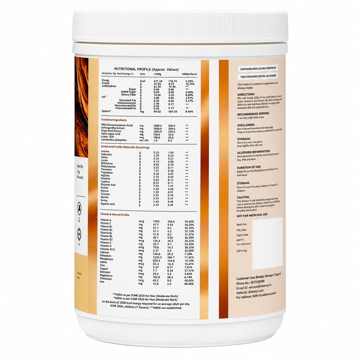 DailyMonk Kids Nutritional Powder Chocolate Caramel (7+ Years) | 11.5g Protein | 22 Vitamins & Minerals | 200mg DHA | Probiotics | Plant-Based | Prebiotic Fiber | Sweetened with Stevia & Monk Fruit | Gut-Friendly | 400g — Amazon image 9