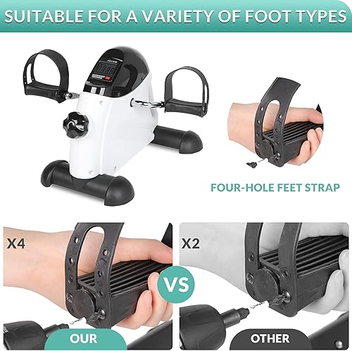 Miniatura 6 de MEETWARM Bicicleta de ejercicio con pedal para personas mayores, brazo de mano, pierna y rodilla, equipo de fitness ajustable, plegable, terapia