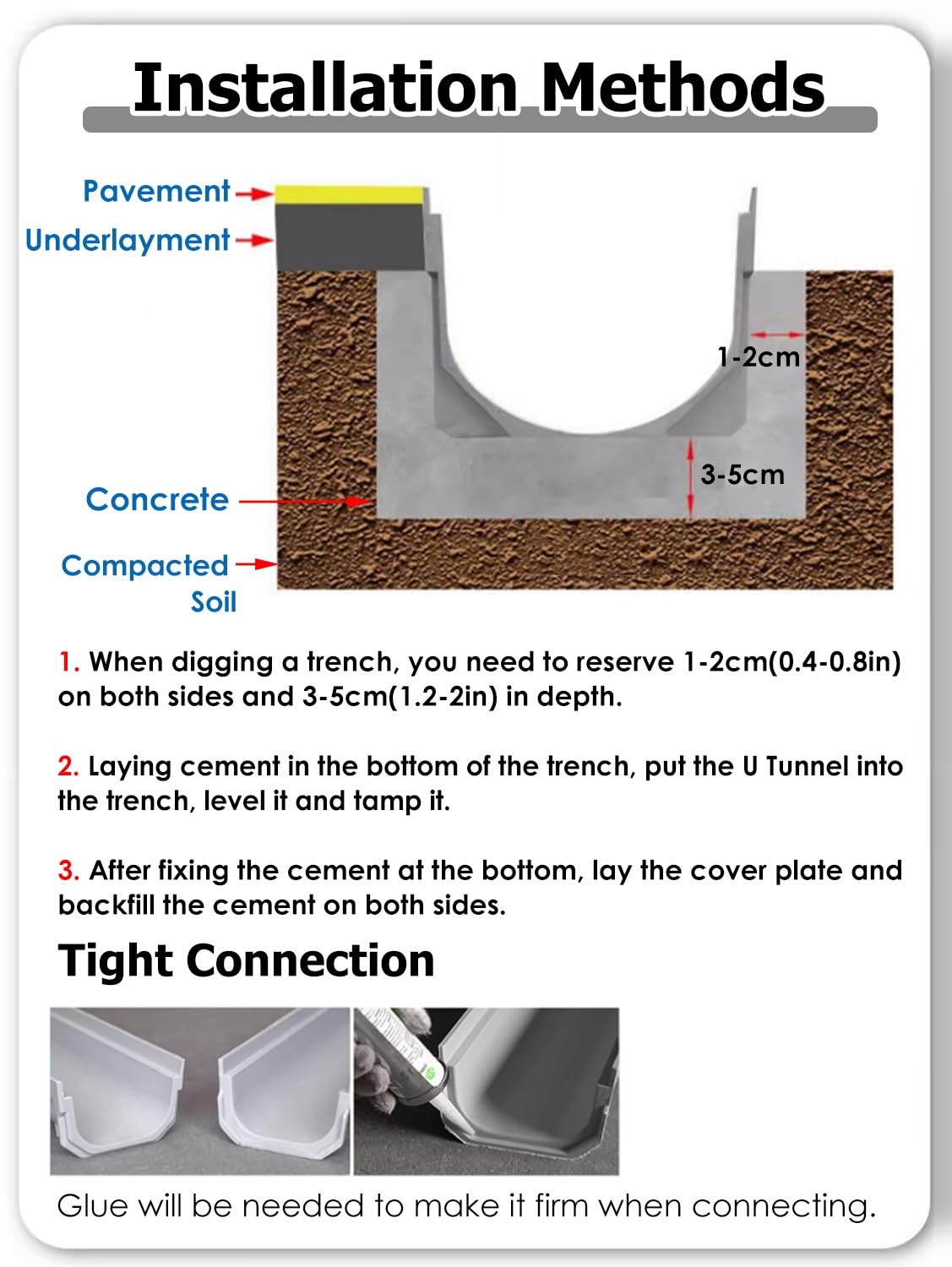 Amazon.com: ENHEN Cubierta de rejilla de drenaje en forma de U