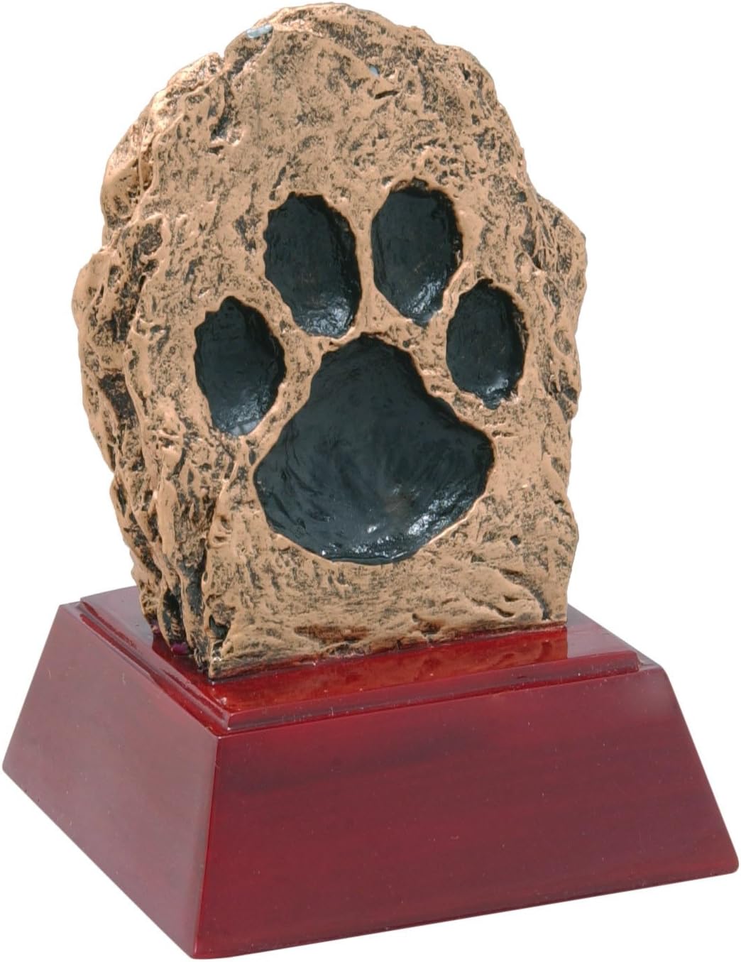 Decade Awards Paw Print Trophy, Dog or Cat - 4 Inch Tall | Engraved Paw Print Award - Customize Now