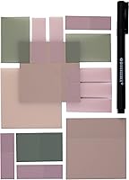 Vista 12 de DiverseBee Notas adhesivas transparentes (incluye bolígrafo de secado rápido), bonitas pestañas adhesivas transparentes, banderas de página