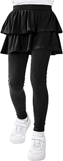 Girls' Leggings with Skirt Ruffle Skirt Pants Warm Tutu Pants Girls Footless Tights Lovely Skirt Leggings for Girls
